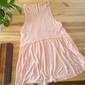 POL Light Pink Babydoll Knit Sleeveless Tunic Tank Top